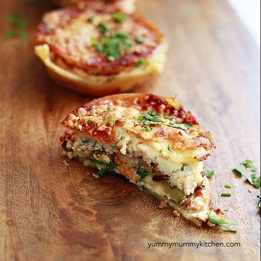 Veggie Lasagna Cupcakes