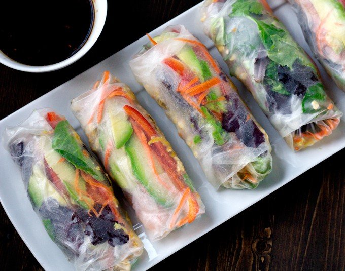 Chicken and Vegetable Salad Rolls