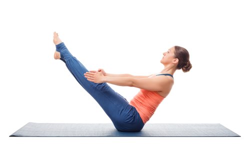 Boat yoga pose for a strong core